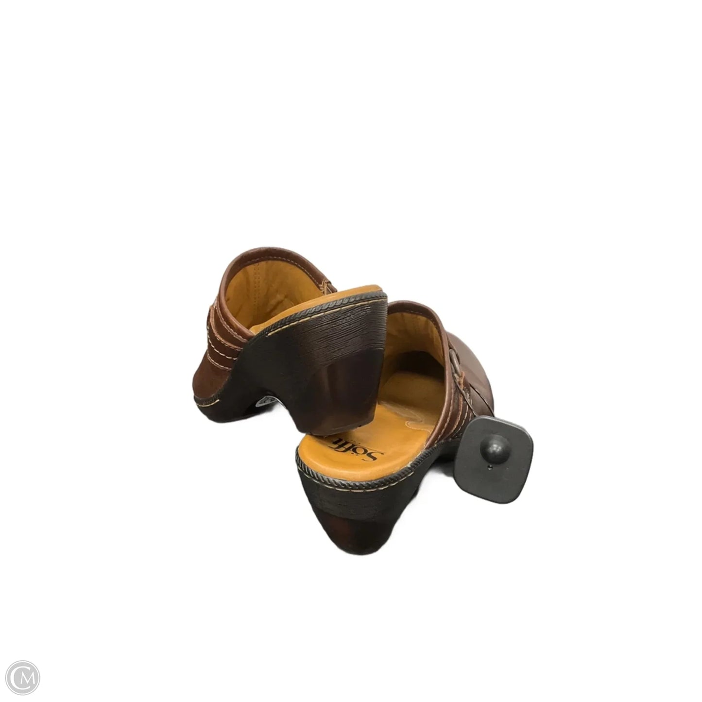 Shoes Heels Wedge By Sofft In Brown, Size: 10