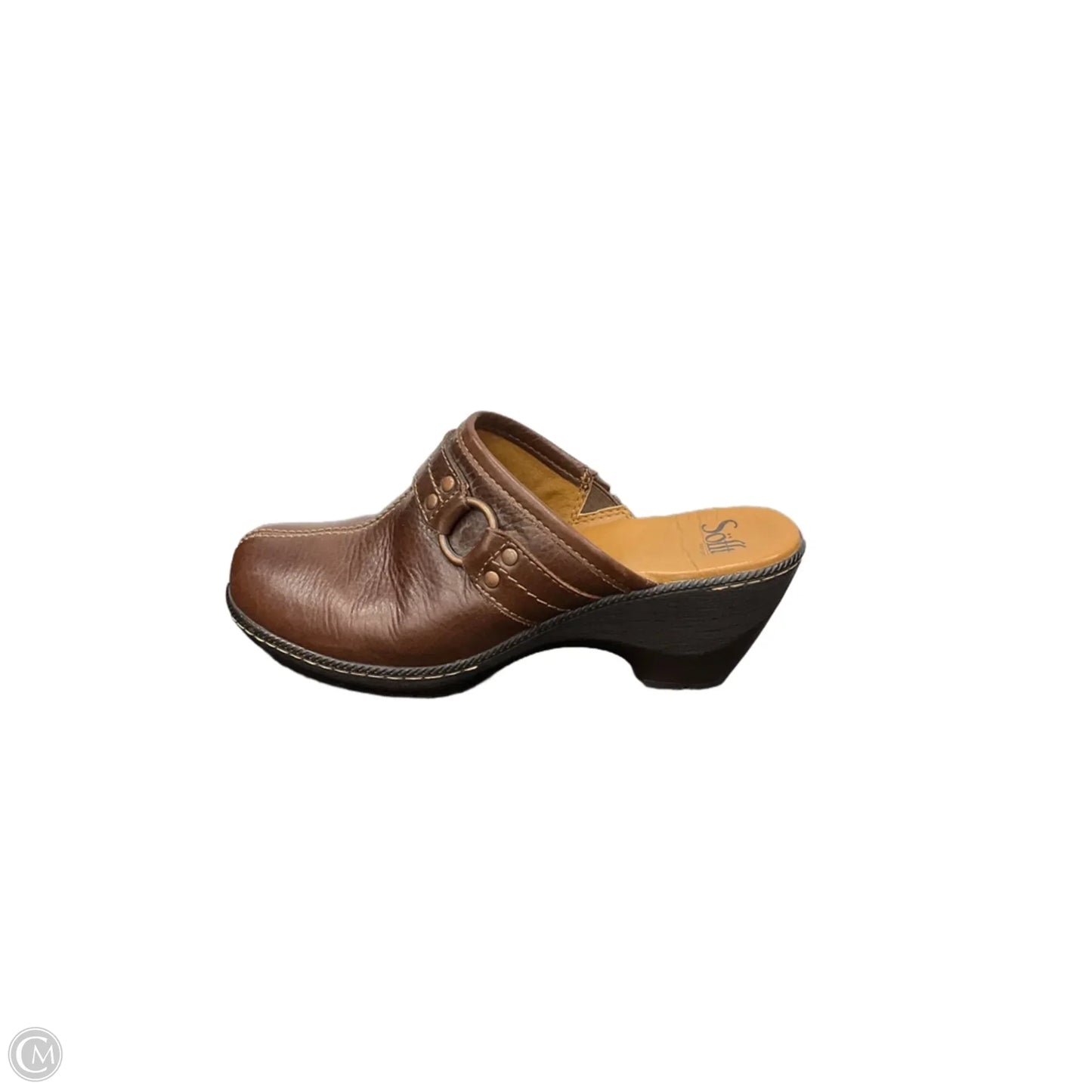 Shoes Heels Wedge By Sofft In Brown, Size: 10