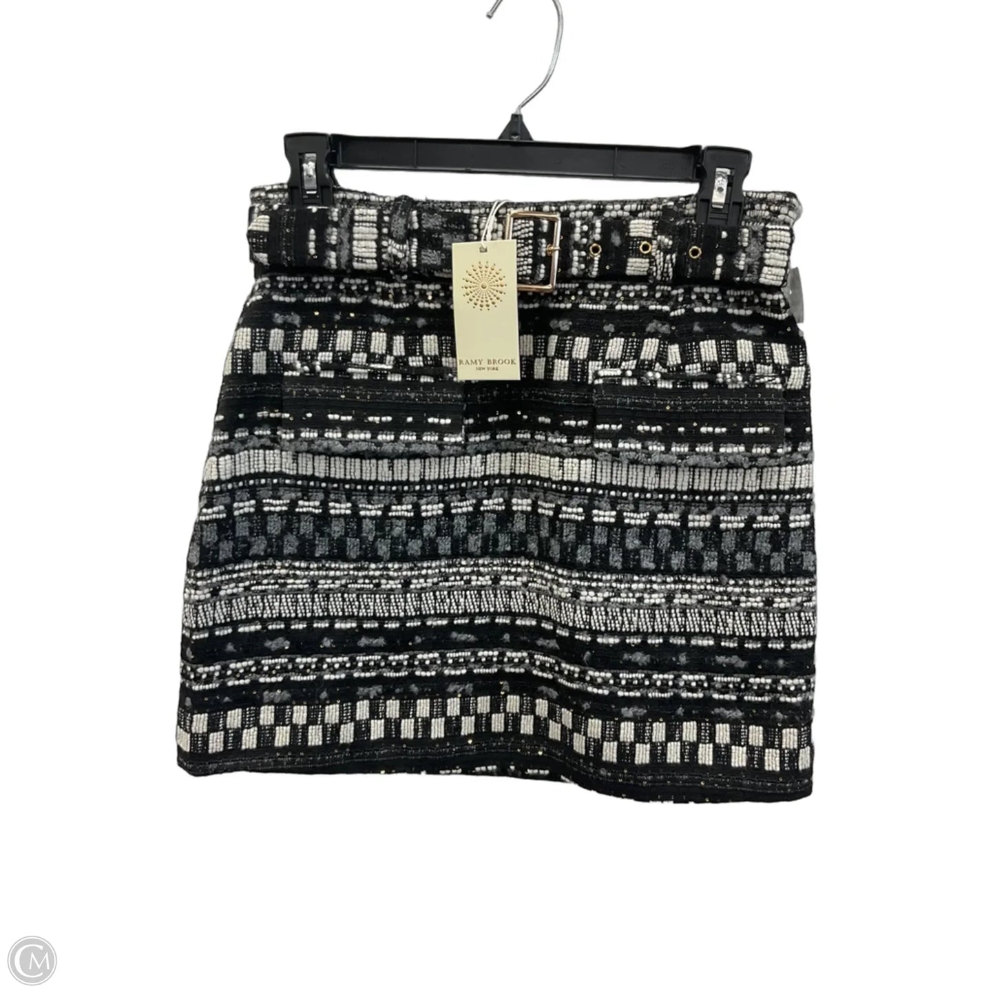 Skirt Mini & Short By Ramy Brook In Black & White, Size: 4