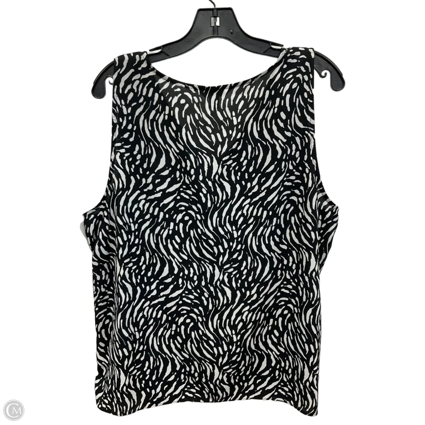 Top Sleeveless By Nine West In Zebra Print, Size: Xxl