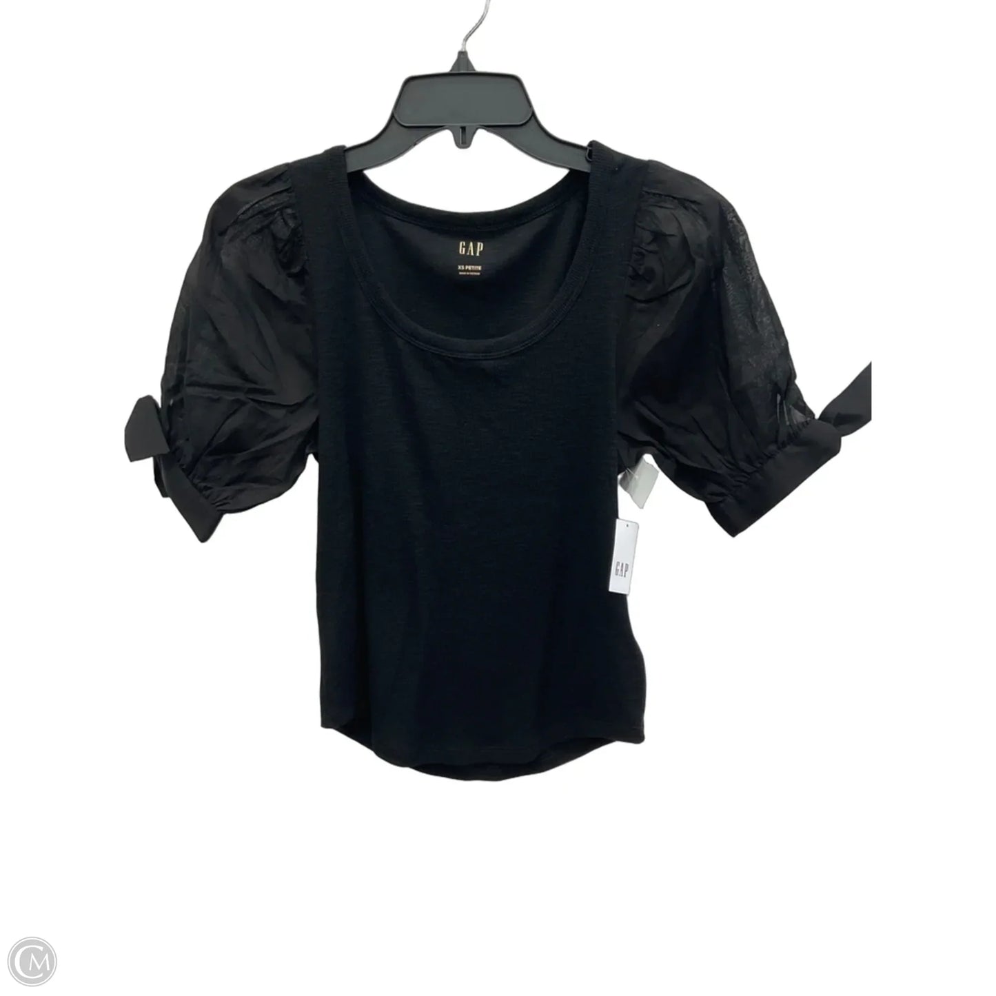 Top Short Sleeve By Gap In Black, Size: Xs