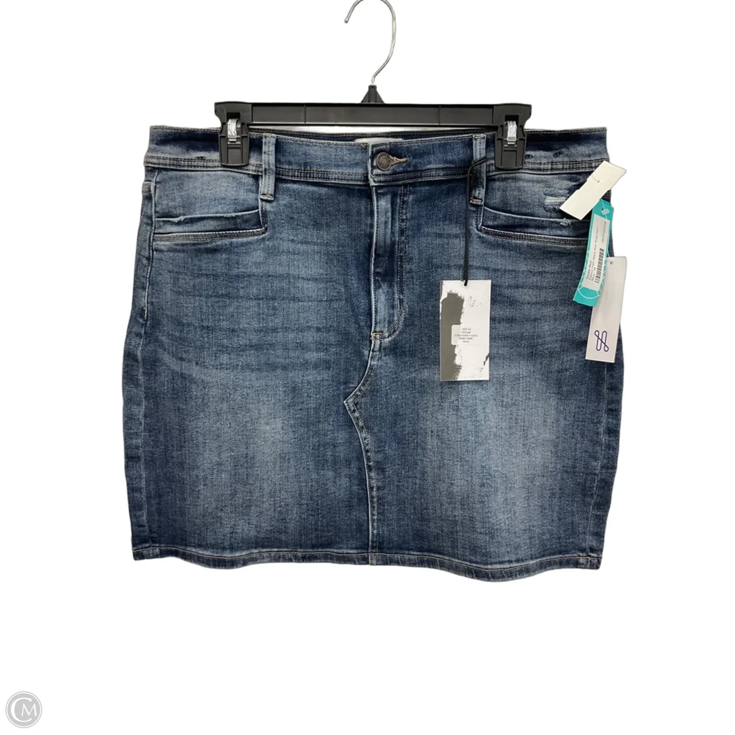 Skirt Midi By Studio Blue In Blue Denim, Size: 14