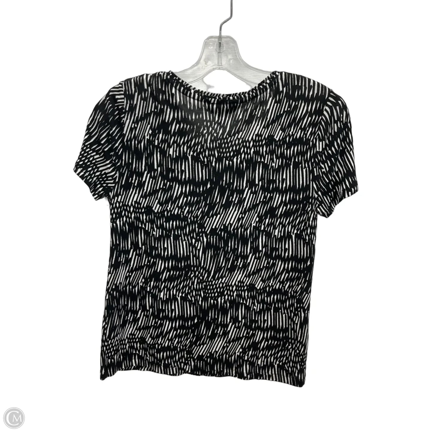 Top Short Sleeve By Simply Vera In Black & White, Size: S