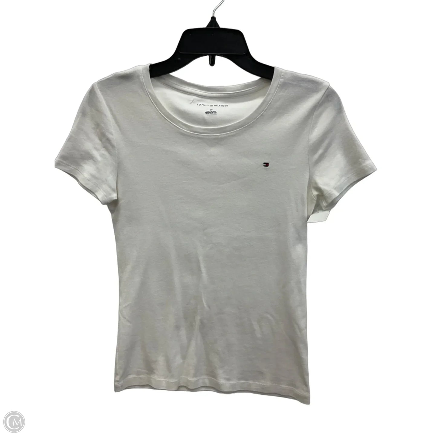 Top Short Sleeve By Tommy Hilfiger In White, Size: S