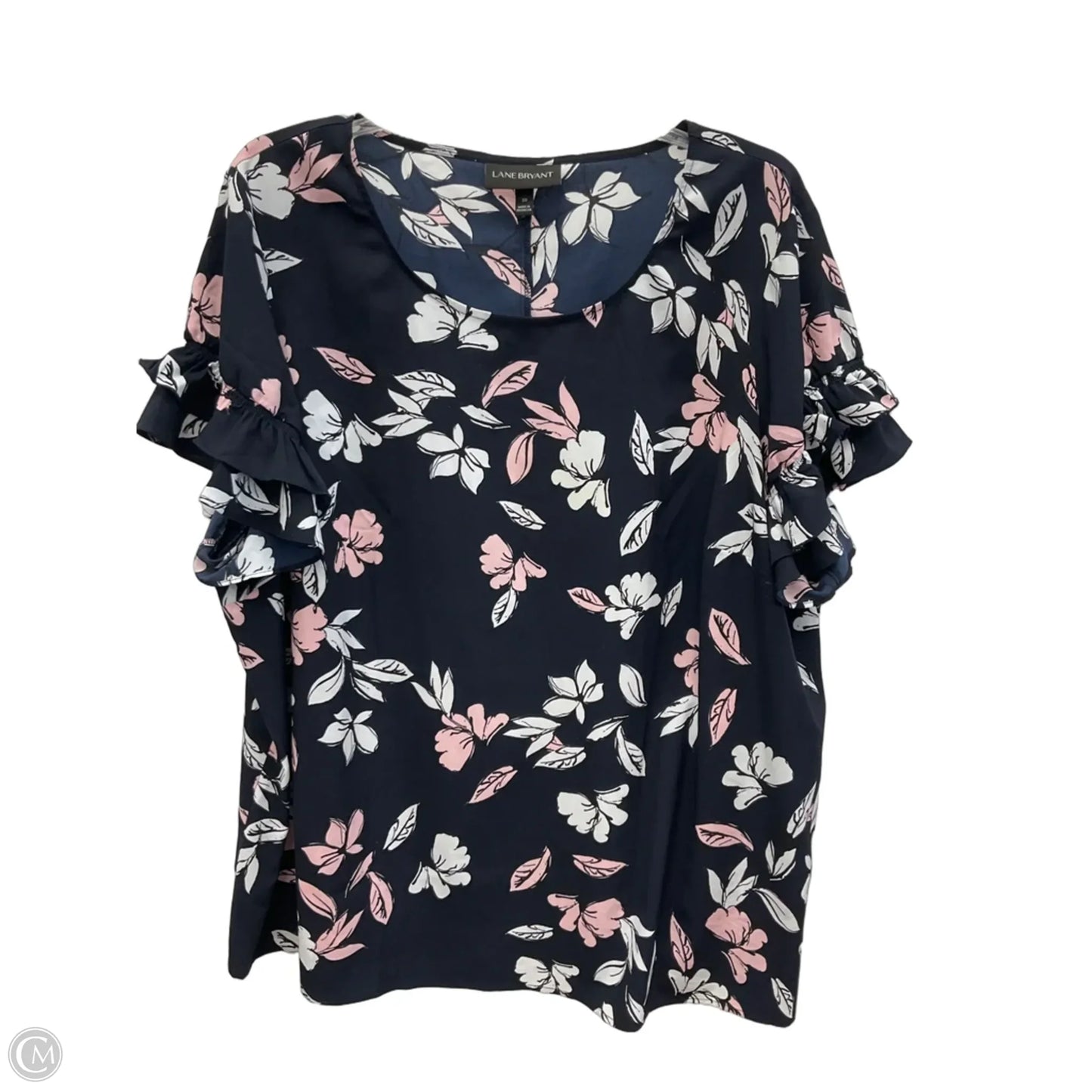 Top Short Sleeve By Lane Bryant In Blue, Size: Xxl
