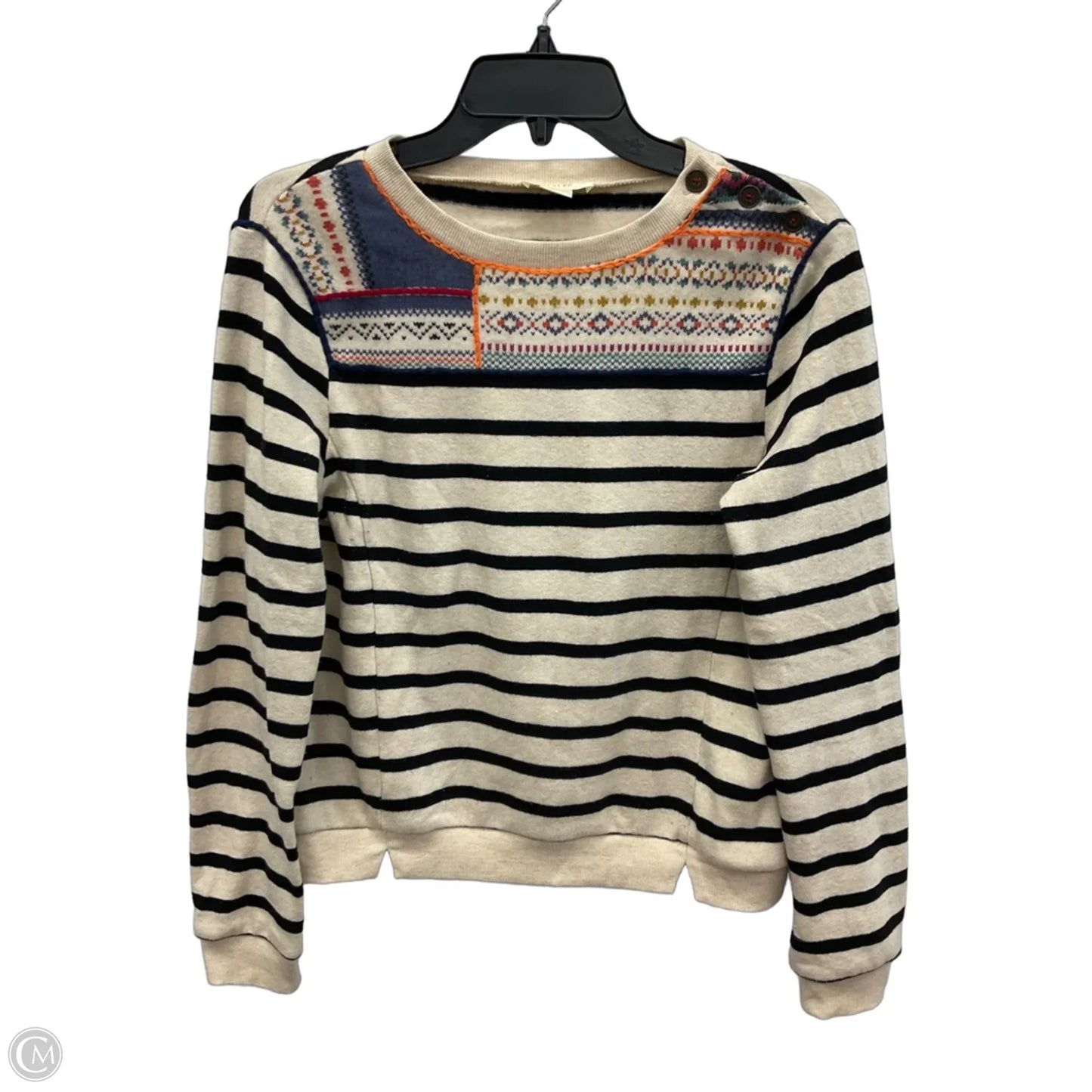 Top Long Sleeve By Maeve In Striped Pattern, Size: Xs