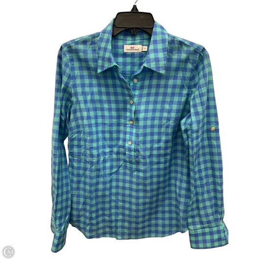Top Long Sleeve By Vineyard Vines In Blue, Size: S