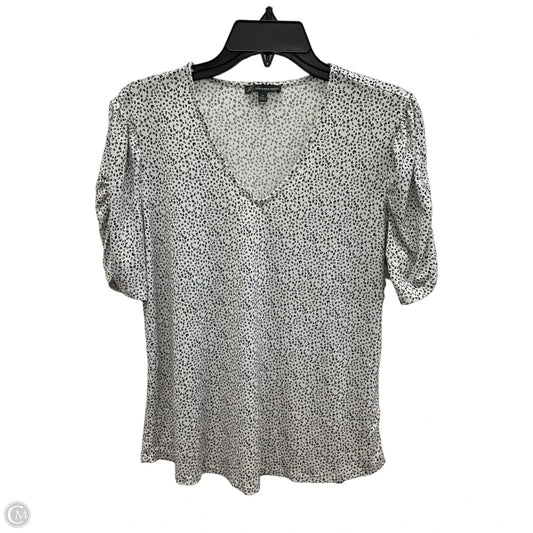 Top Short Sleeve By Adrianna Papell In Animal Print, Size: M
