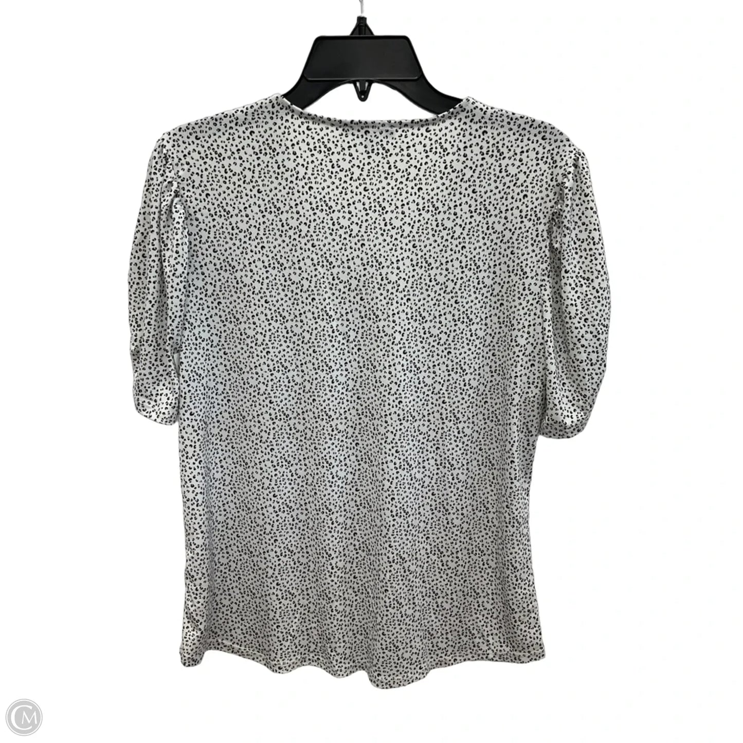 Top Short Sleeve By Adrianna Papell In Animal Print, Size: M