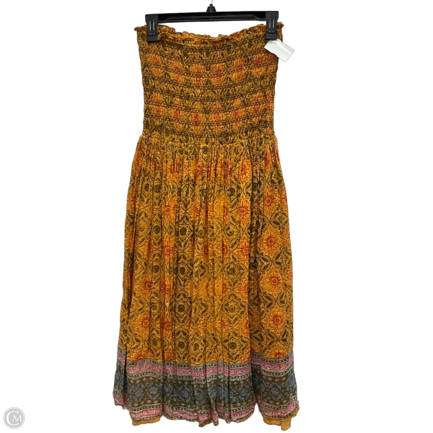 Dress Casual Midi By Free People In Yellow, Size: M