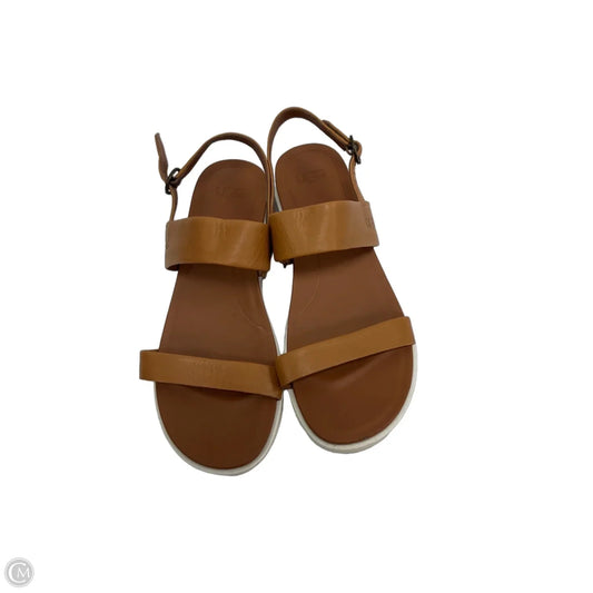 Sandals Designer By Ugg In Brown, Size: 7.5