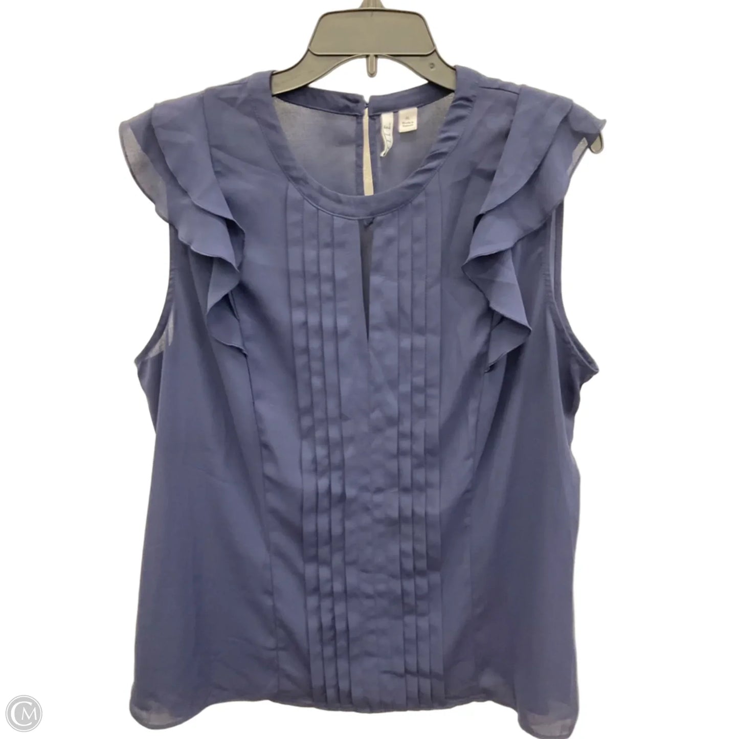 Top Short Sleeve By Elle In Blue, Size: Xl