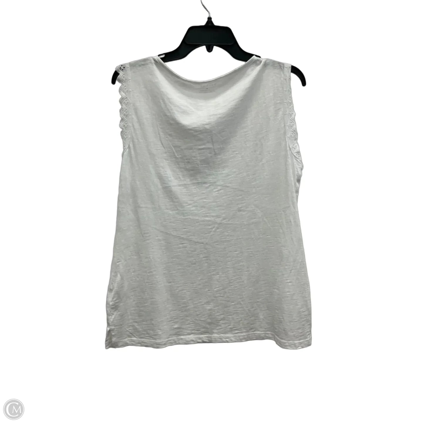 Top Sleeveless By Talbots In White, Size: M