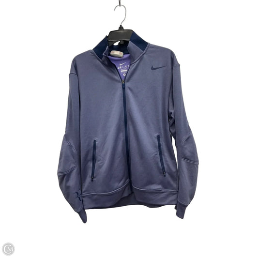 Athletic Jacket By Nike Apparel In Purple, Size: M