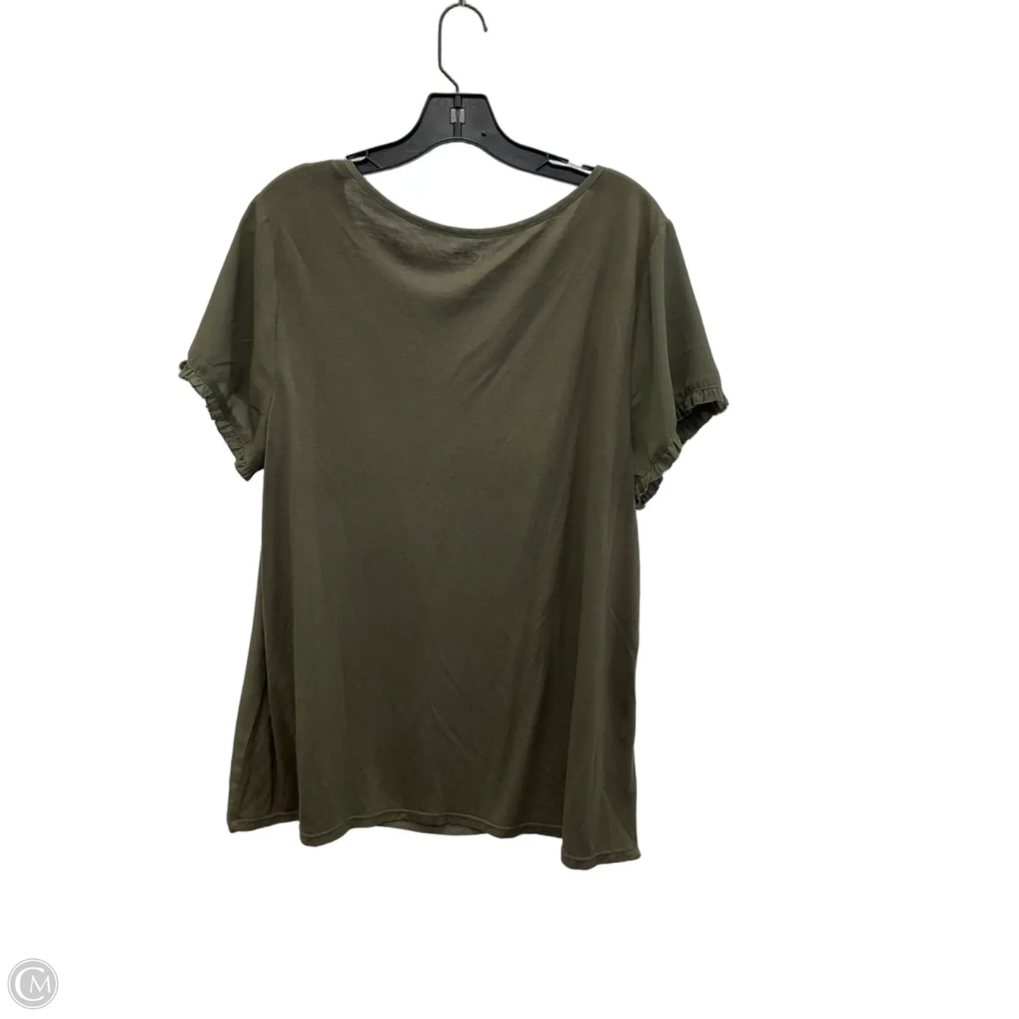 Top Short Sleeve By Loft In Green, Size: Xl