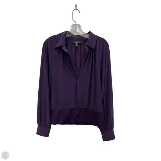 Top Long Sleeve By White House Black Market In Purple, Size: M