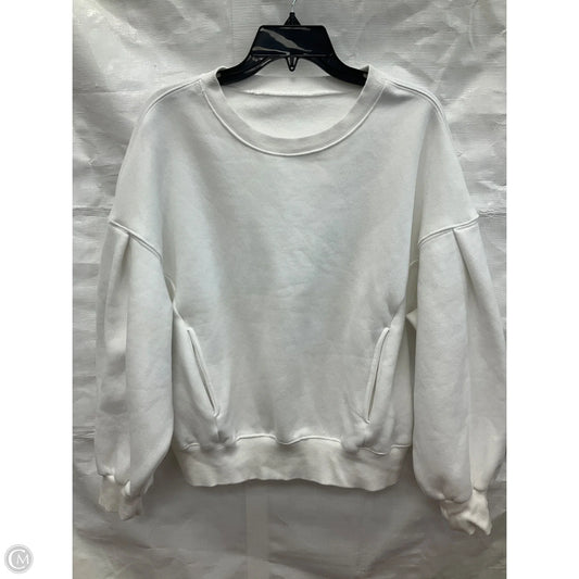 Athletic Sweatshirt Crewneck By Cmf In White, Size: S
