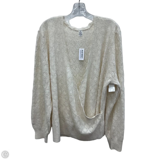 Top Long Sleeve By Old Navy In Cream, Size: Xl