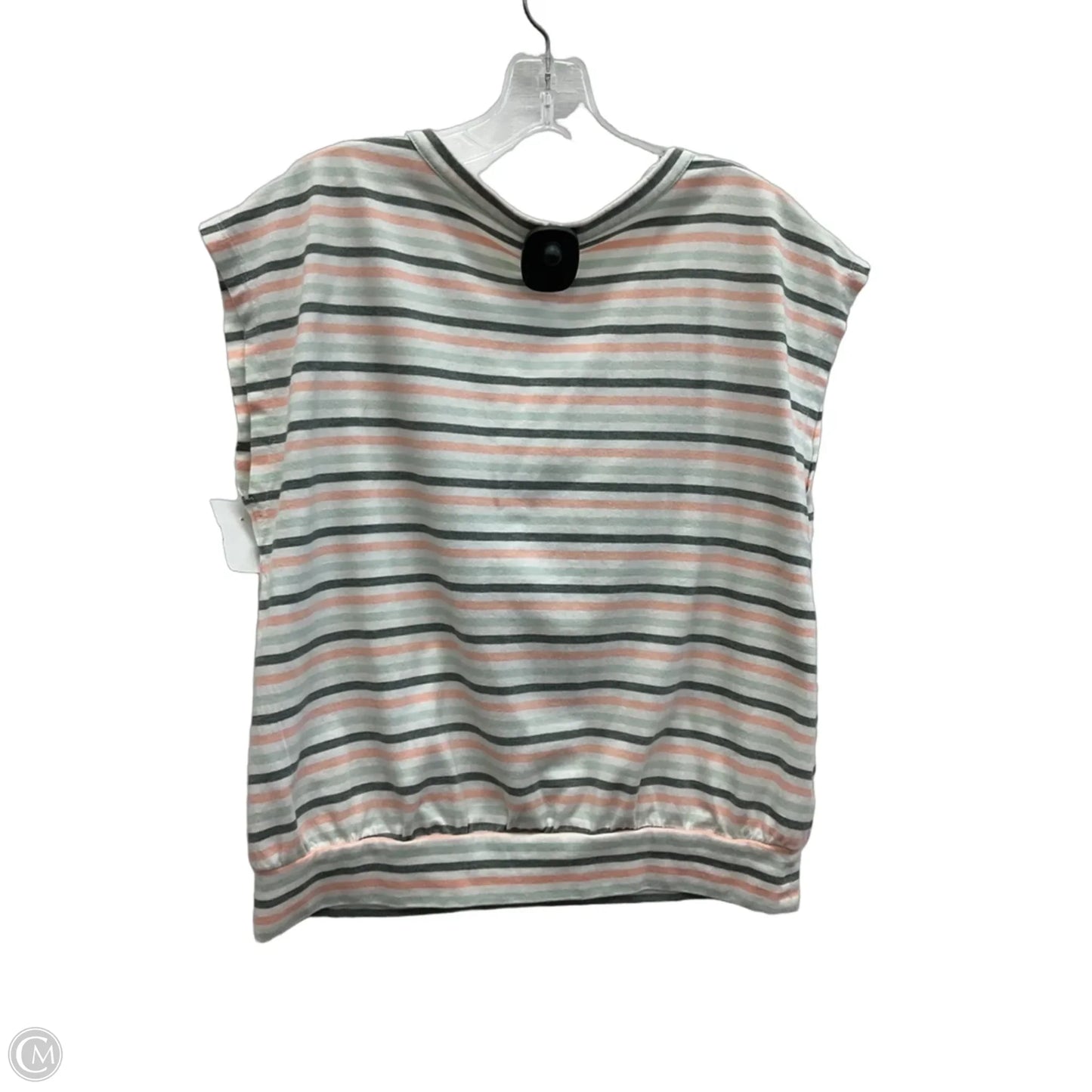 Top Short Sleeve By Loft In Green & Pink, Size: M
