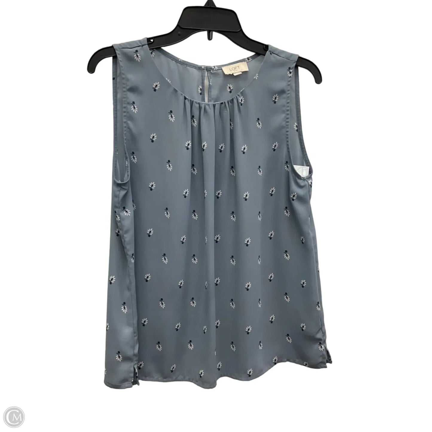 Top Sleeveless By Loft In Blue, Size: M