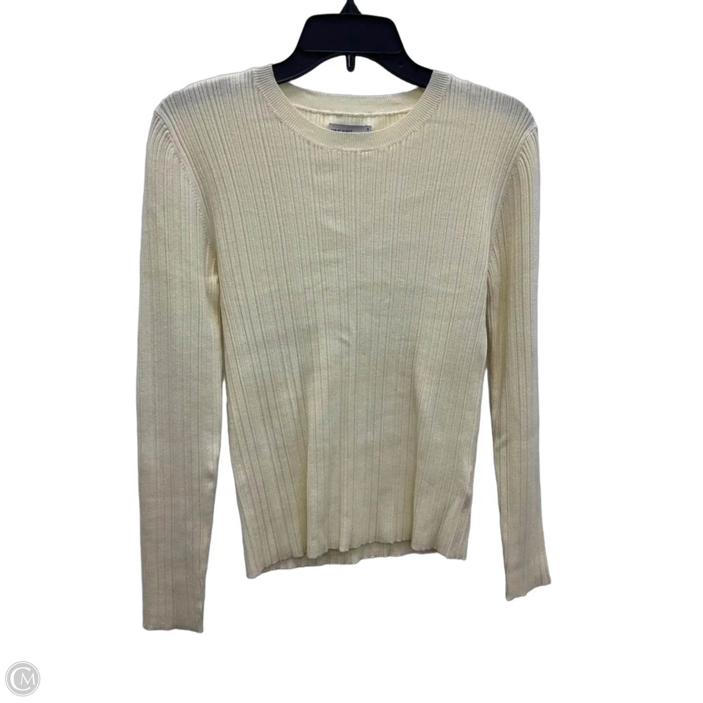 Top Long Sleeve Basic By Nine West In Yellow, Size: M