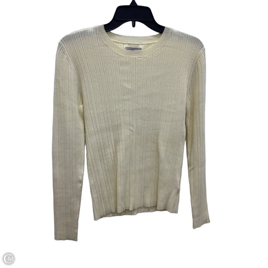 Top Long Sleeve Basic By Nine West In Yellow, Size: M
