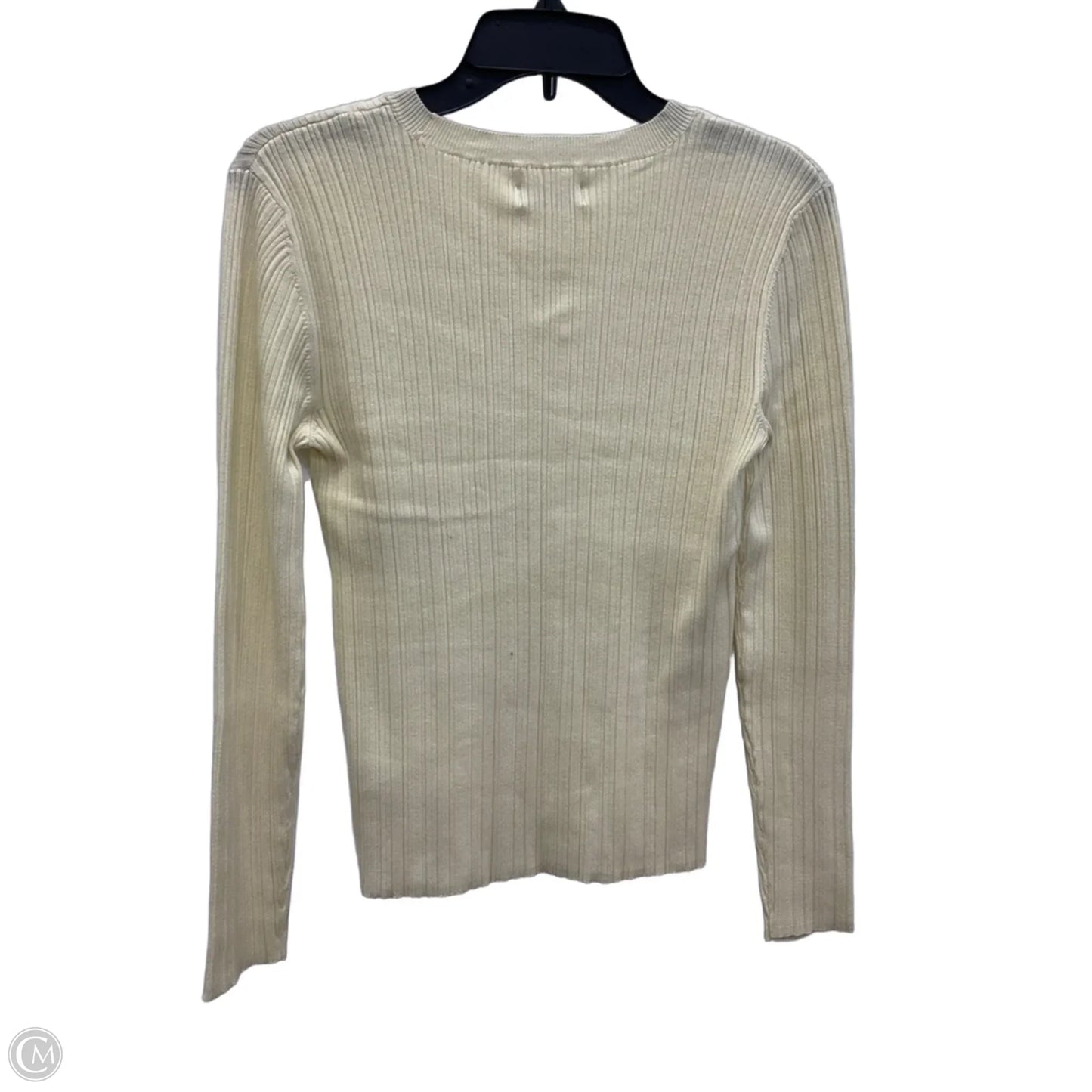 Top Long Sleeve Basic By Nine West In Yellow, Size: M