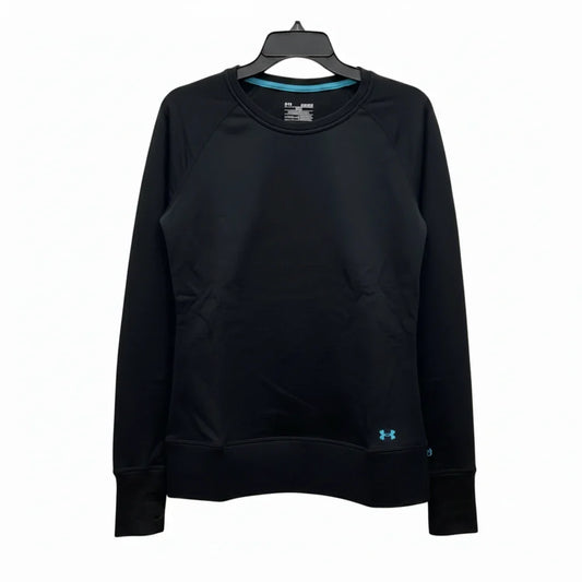 Athletic Top Long Sleeve Crewneck By Under Armour In Black, Size: M