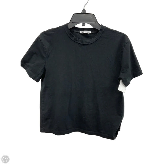 Top Short Sleeve Basic By Zara In Black, Size: M