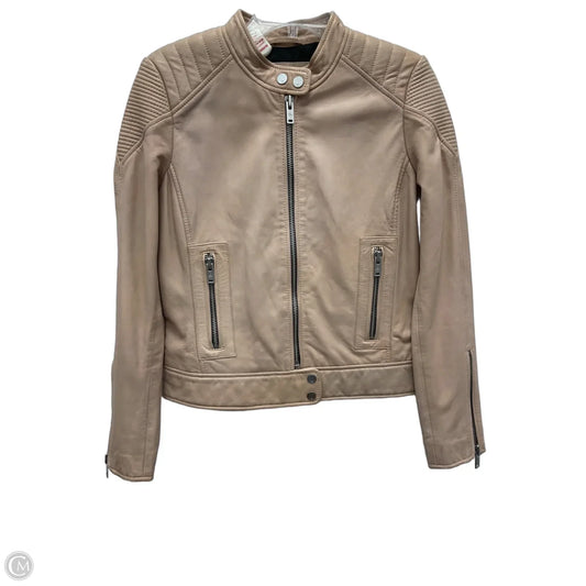 Jacket Moto Leather By 7 For All Mankind In Pink, Size: M