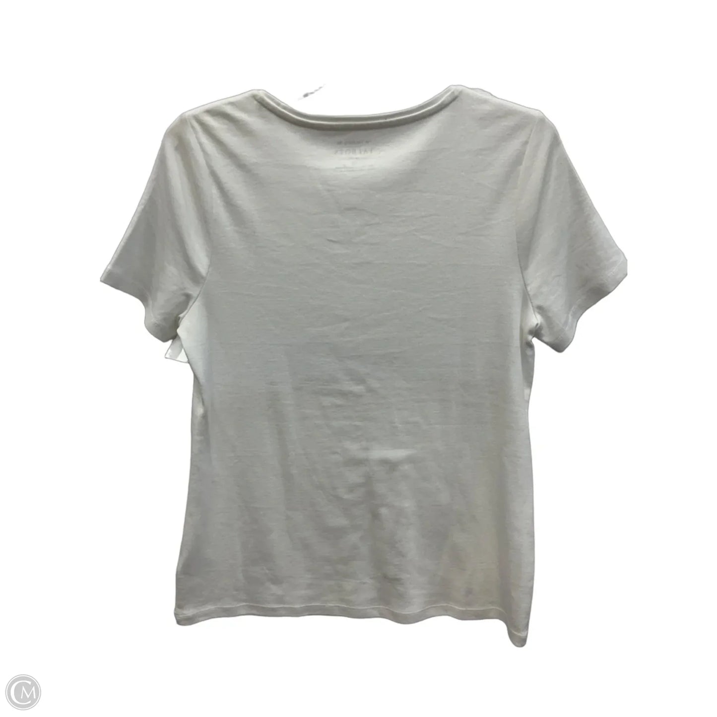 Top Short Sleeve Basic By Talbots In White, Size: Lp