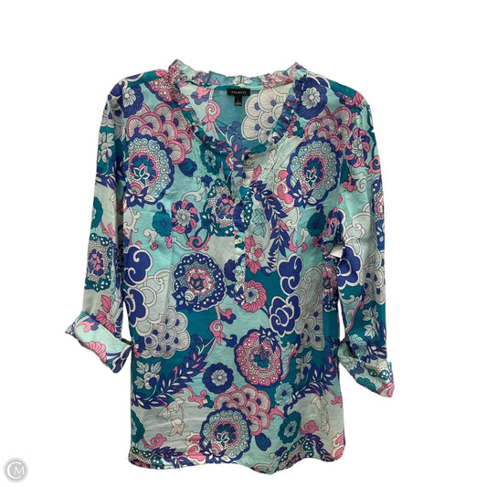 Top Long Sleeve By Talbots In Blue, Size: L