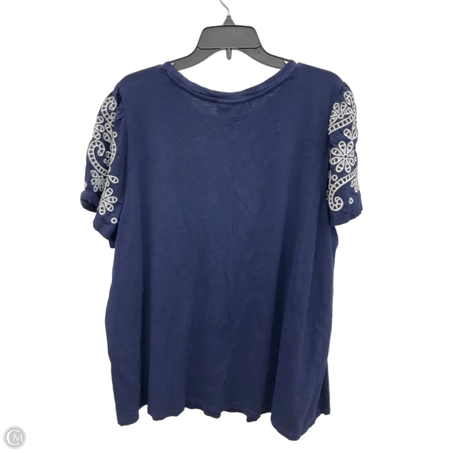 Top Short Sleeve By Lane Bryant In Blue, Size: 3x