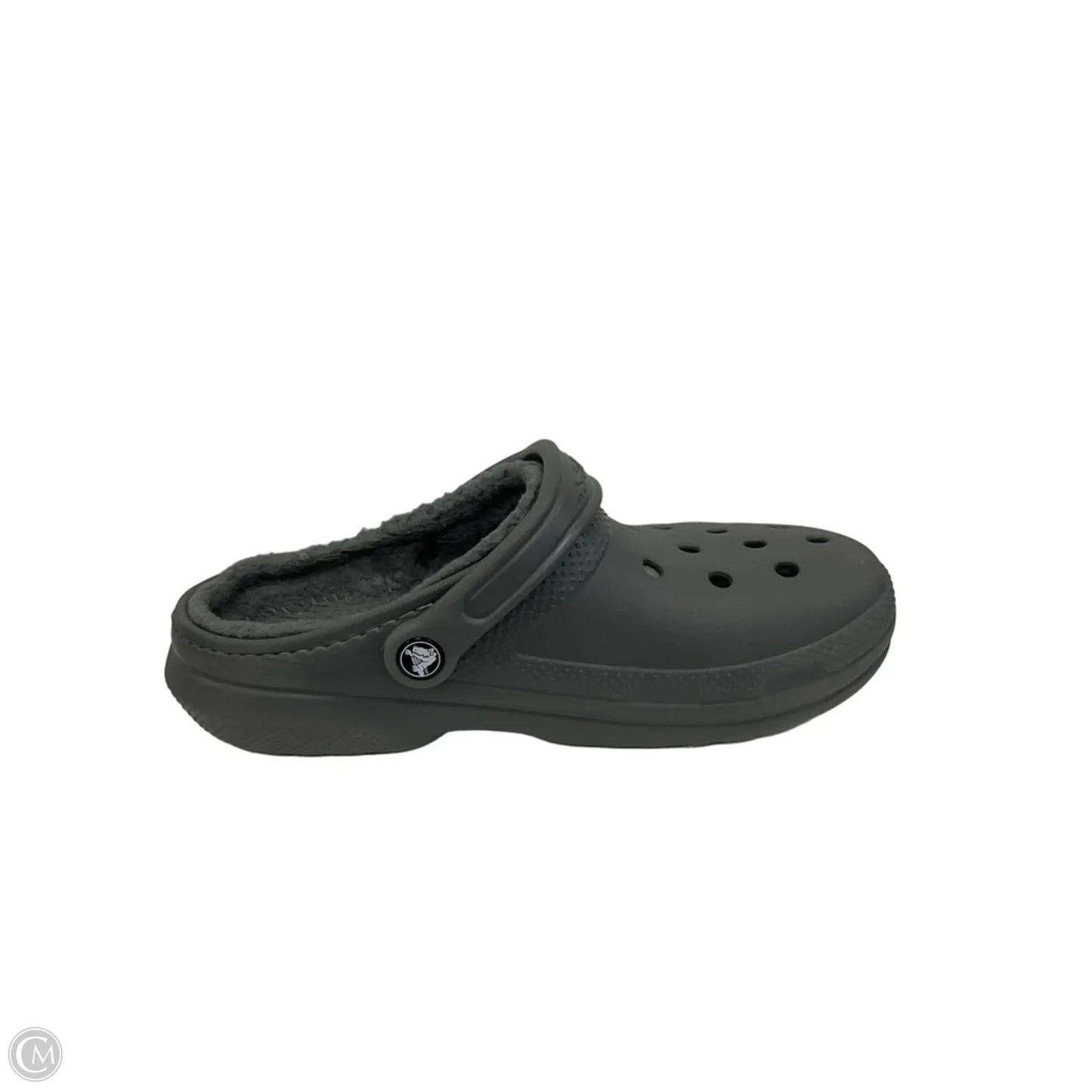 Shoes Flats By Crocs In Grey, Size: 9