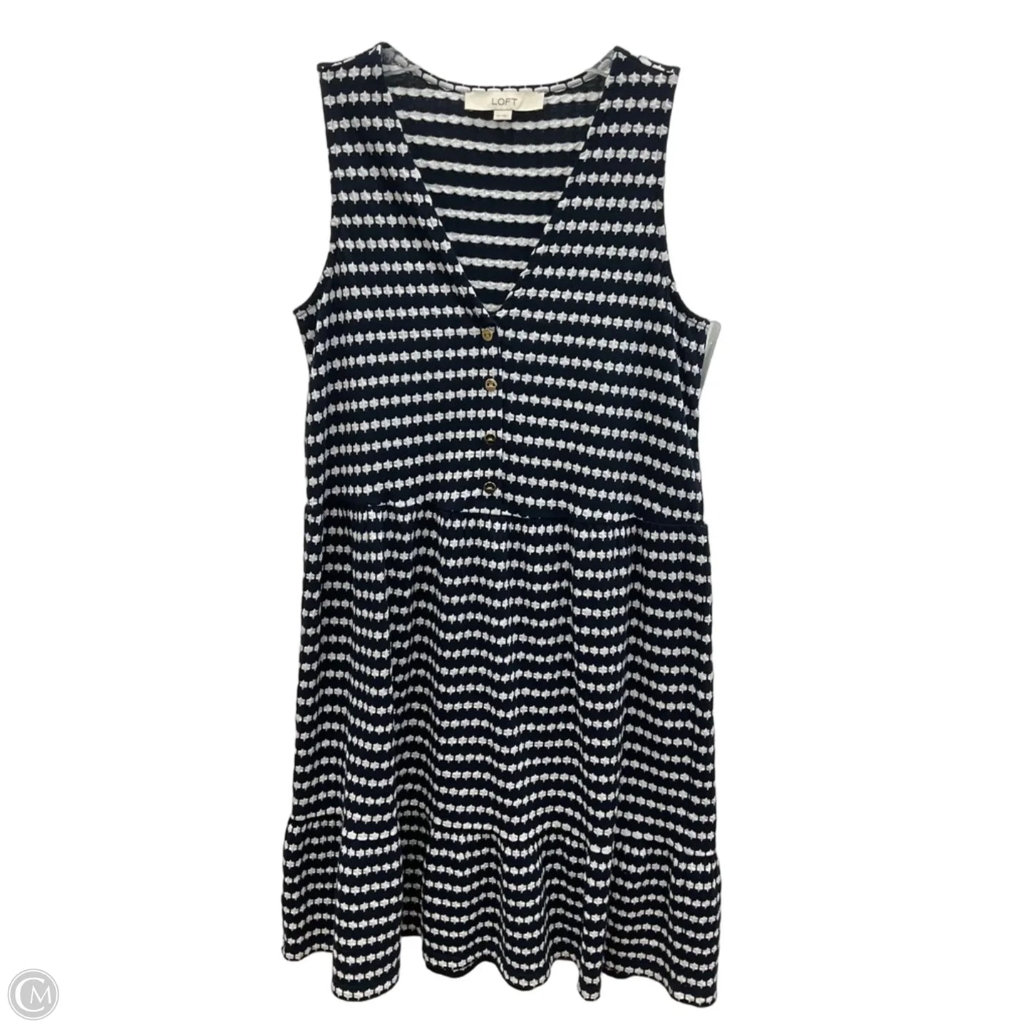 Dress Casual Midi By Loft In Blue, Size: Xs