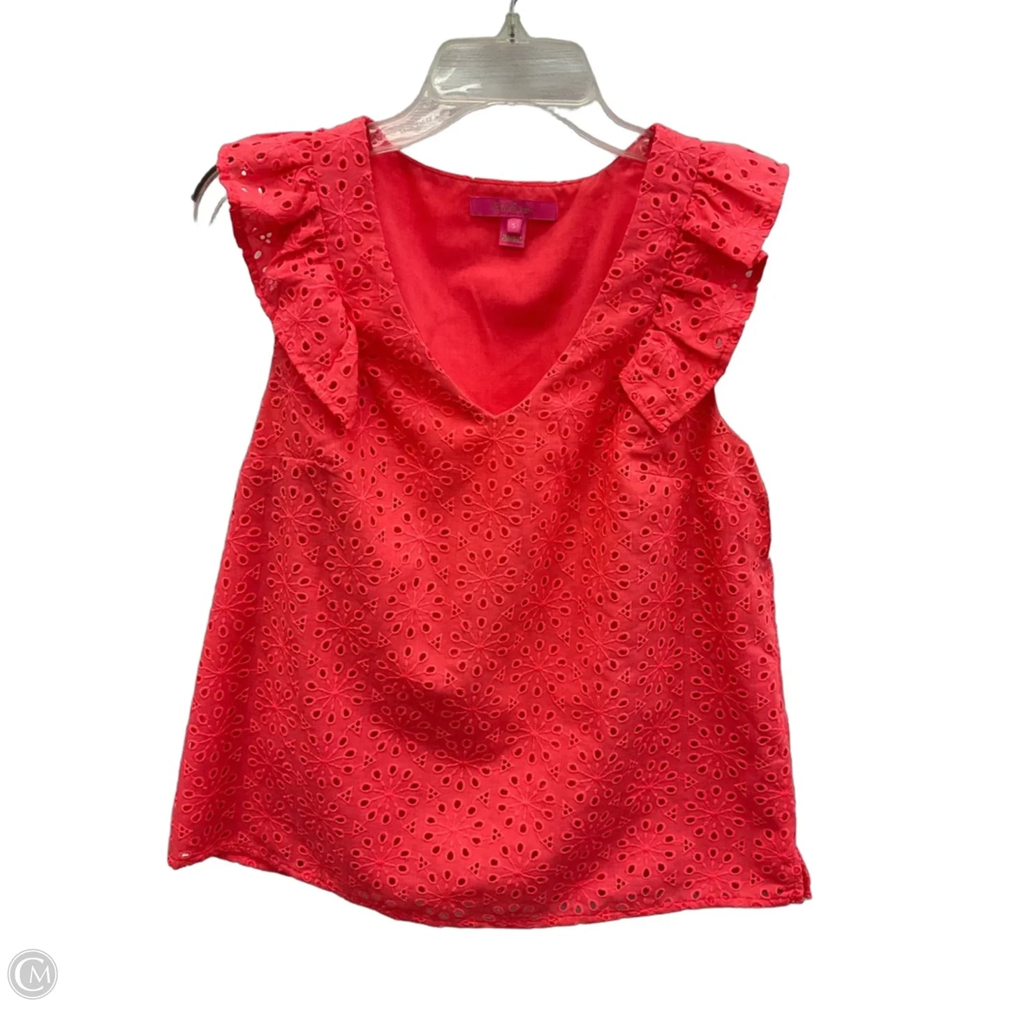 Top Sleeveless Designer By Lilly Pulitzer In Coral, Size: S