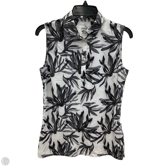 Athletic Tank Top By Puma In Tropical Print, Size: S