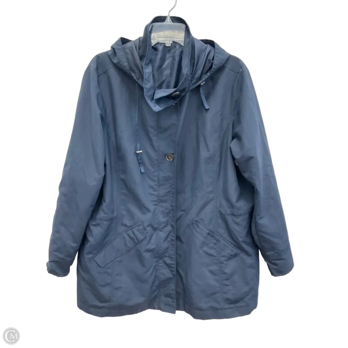 Coat Raincoat By Lands End In Navy, Size: 1x