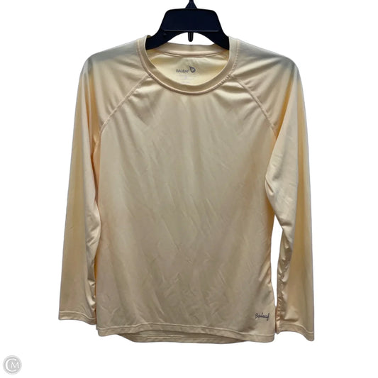 Athletic Top Long Sleeve Collar By Baleaf In Yellow, Size: M