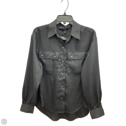 Blouse Long Sleeve By Banana Republic In Black, Size: S