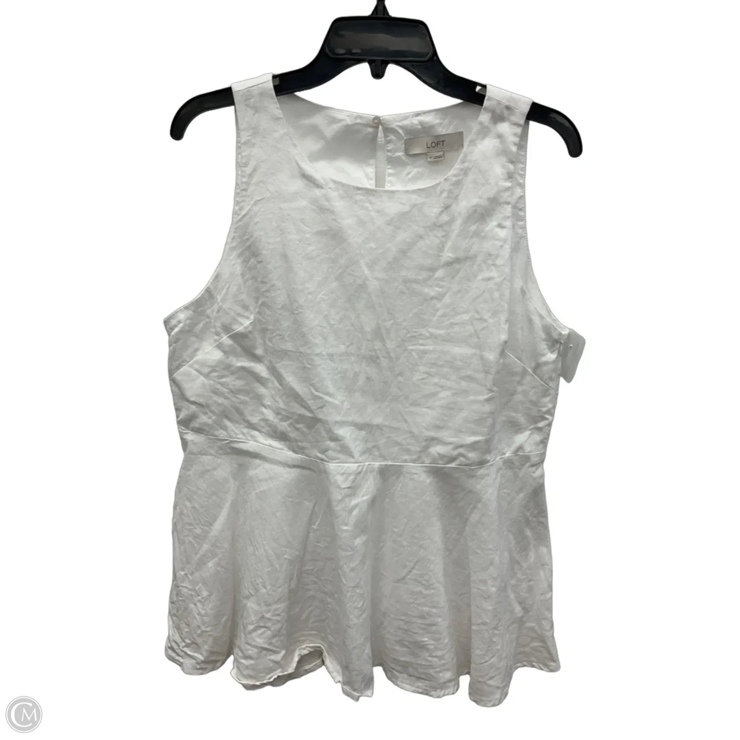 Top Sleeveless By Loft In White, Size: M