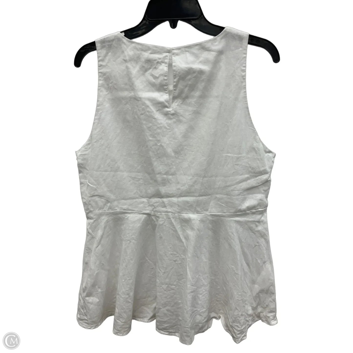 Top Sleeveless By Loft In White, Size: M