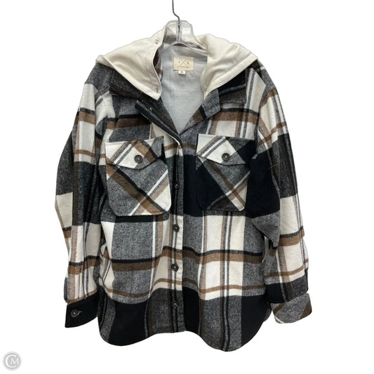 Jacket Shirt By Thread And Supply In Brown & Cream, Size: Xl