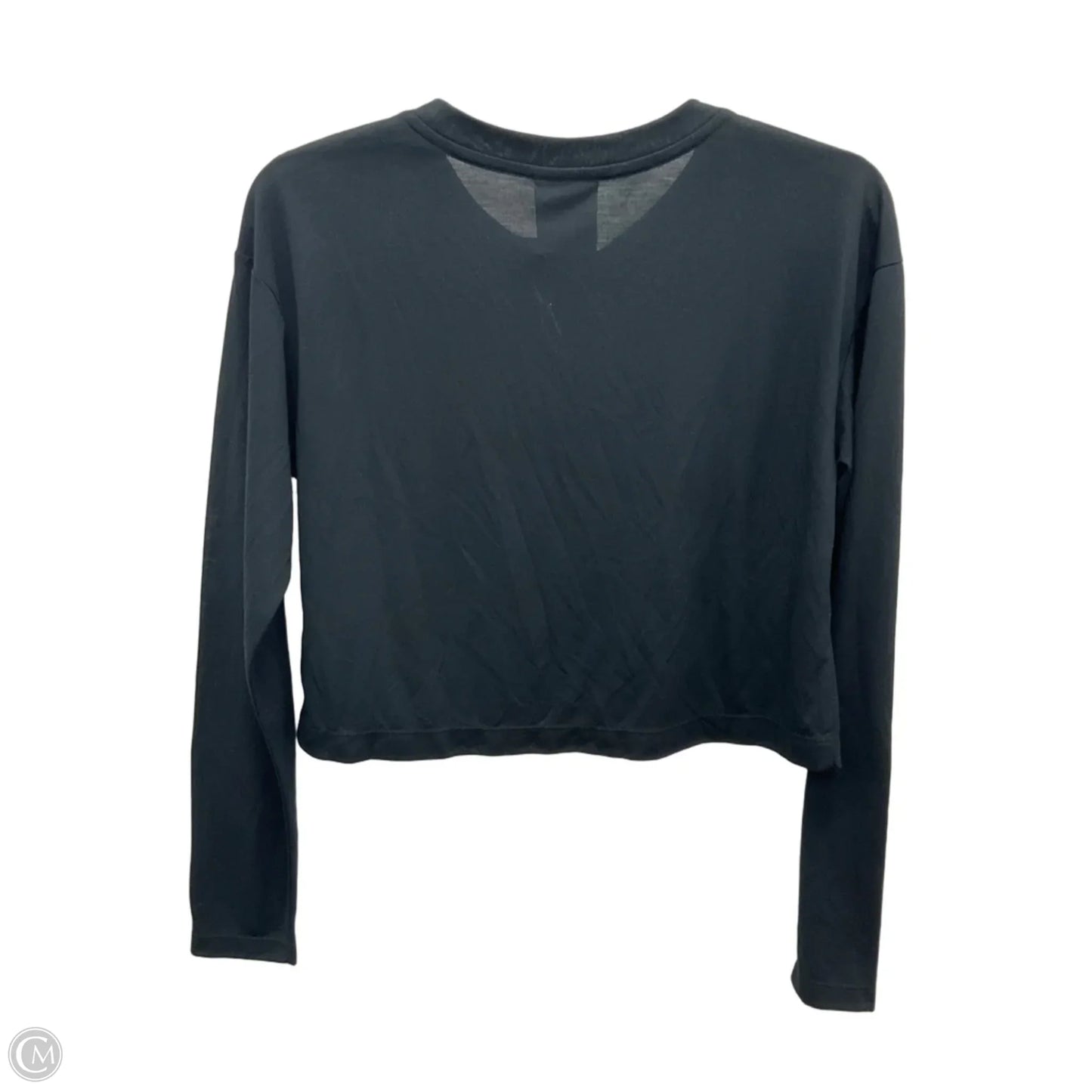 Athletic Top Long Sleeve Collar By Nike Apparel In Black, Size: S