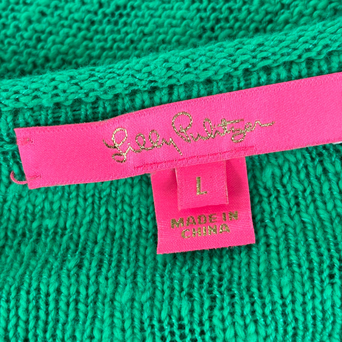 Top Long Sleeve Designer By Lilly Pulitzer In Pink & White, Size: M