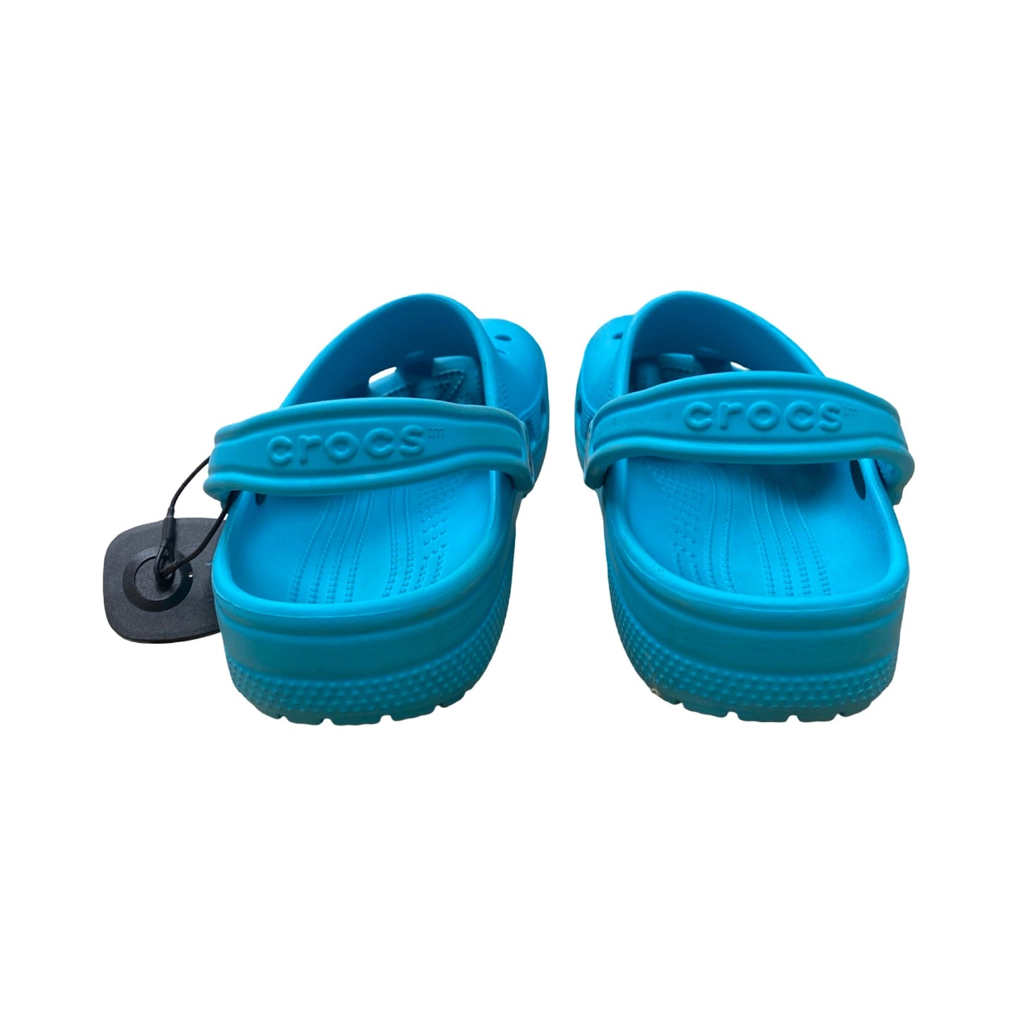 Sandals Flats By Crocs In Blue, Size:8