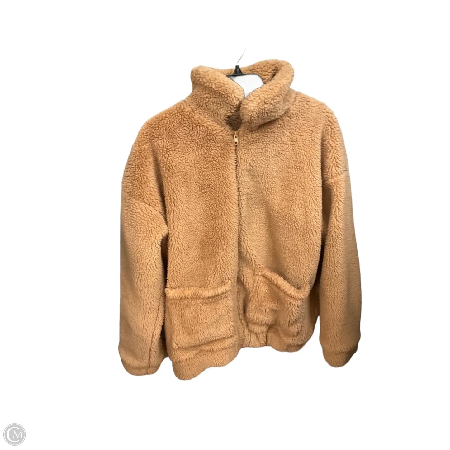 Coat Faux Fur & Sherpa By Romwe In Brown, Size: M