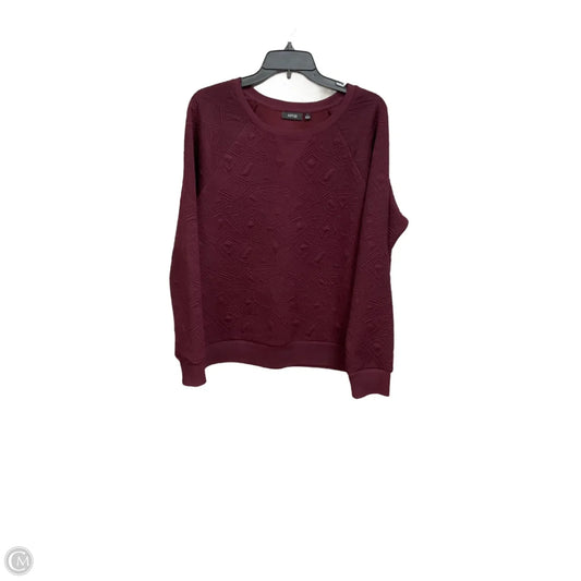 Top Long Sleeve By Apt 9 In Maroon, Size: L