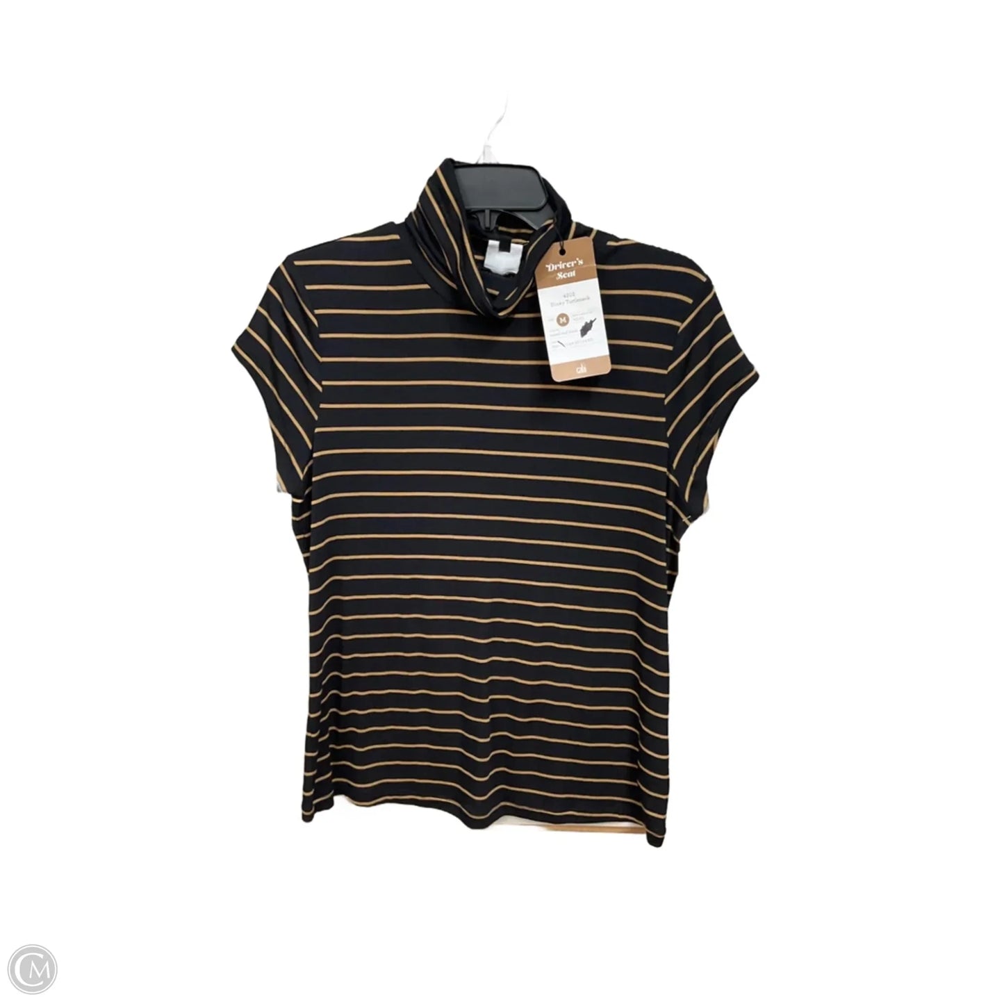 Top Short Sleeve By Cabi In Striped Pattern, Size: M