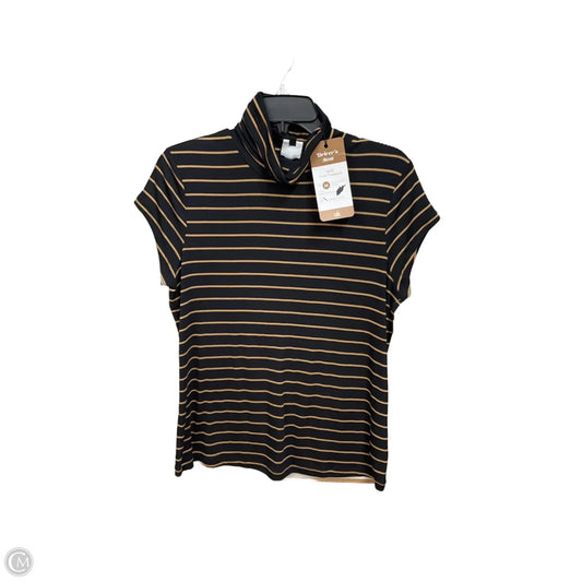 Top Short Sleeve By Cabi In Striped Pattern, Size: M